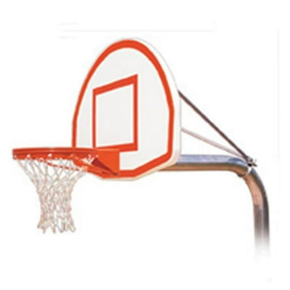 RuffNeck Max Steel-Aluminum In Ground Fixed Height Basketball System, Purple
