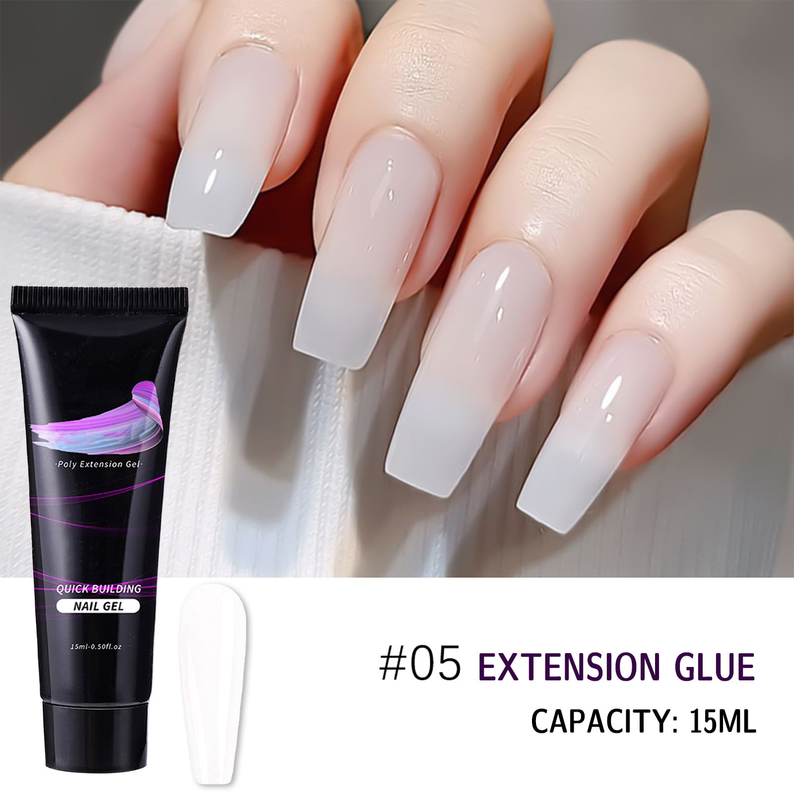 Nail Bottle Coffin Nails Tips Full Cover Gel Extension Sculpting Gel Clear Nails French Manicure Pen Gel Gel Medium Glue Glam Nail Salon Form 1099c Nail Gel Set Bling Gel Sculpting Gel Nails