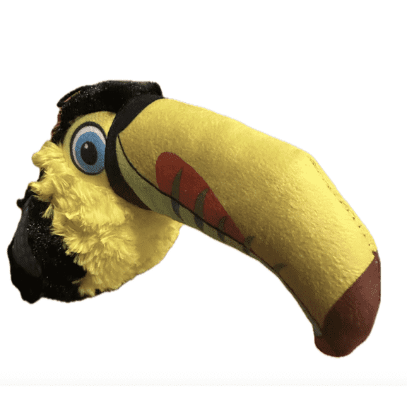 SteelDog Ruffian Toucan Plush Dog Toy, Squeaker Dog Toy, Crinkle, Tennis Ball for Interactive Play