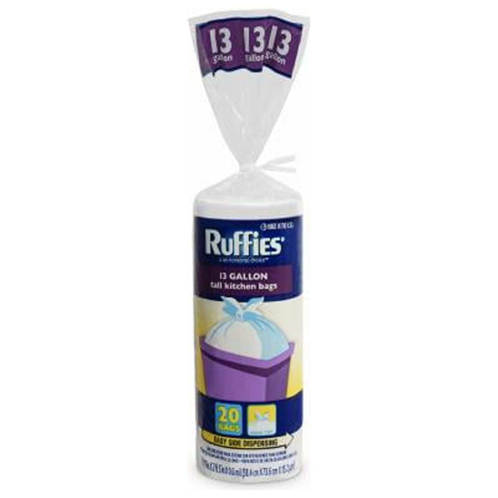 Ruffies Pro Black Wing Ties Trash Bags 33 gal. Capacity 0.75 mil. Thick x  32-1/2 x 38-1/2 in.