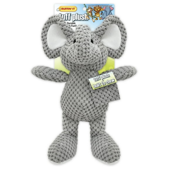 Ruffin' It Tuff Plush Jungle Friends Dog Toys, Random - Stuffed Pet Toys - Random Pick from Elephant, Lion, and Monkey