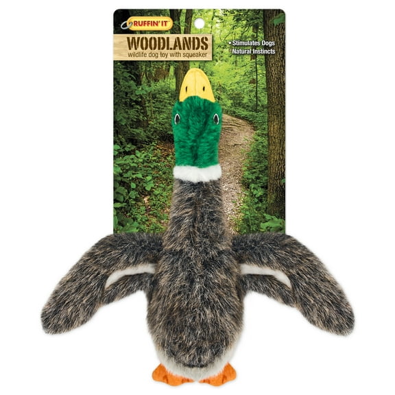 Ruffin' It Woodlands Mallard Stuffed Plush Dog Toy, Small