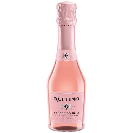 Ruffino Prosecco Rosé, Italian Sparkling Wine, 187ml Mini Bottle, 11% ABV