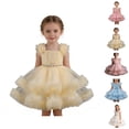 thumbnail image 1 of Ruffle A-Line Tulle Tutu Gown, Girls Formal Party Dress for Birthday Recital, Toddler Baby Flower Princess Wedding Pageant Dress 1-7 Years, 1 of 6