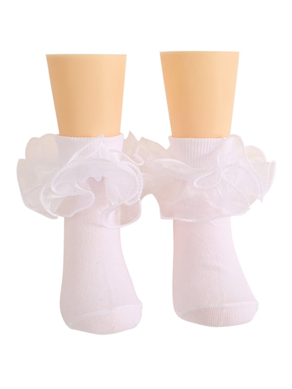 Ruffle Ankle Socks Lace Frilly Socks Fashion Women Girls Princess Socks