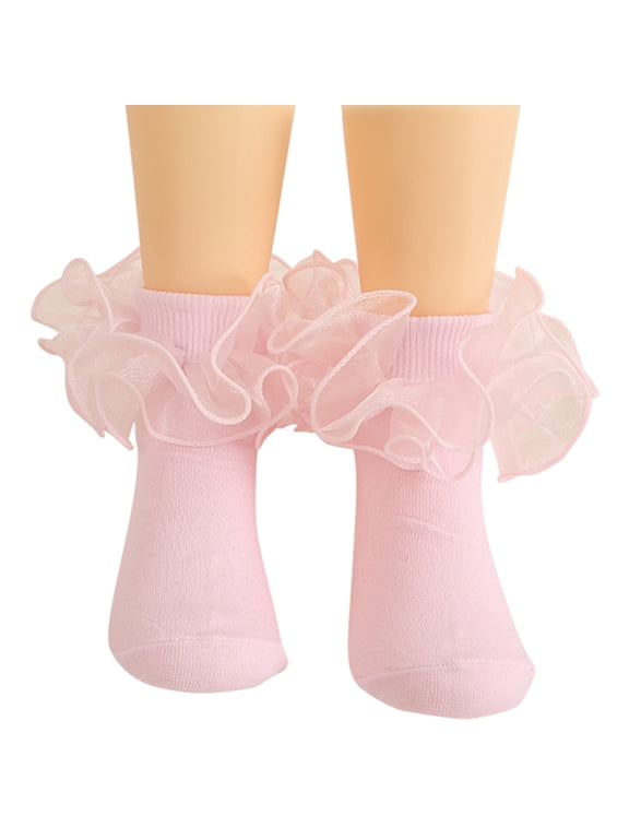 Ruffle Ankle Socks Lace Frilly Socks Fashion Women Girls Princess Socks