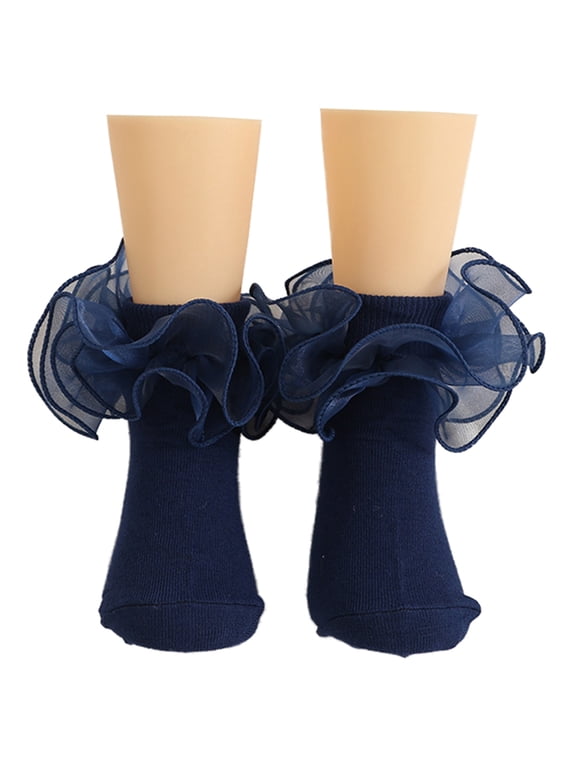 Ruffle Ankle Socks Lace Frilly Socks Fashion Women Girls Princess Socks