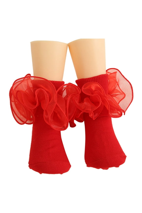 Ruffle Ankle Socks Lace Frilly Socks Fashion Women Girls Princess Socks