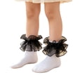 thumbnail image 1 of Ruffle Ankle Socks for Girls Lace Double Frilly Socks Soft & Breathable Kids Princess Style Cotton Dress Socks, 1 of 4