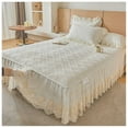 thumbnail image 1 of Ruffle Bedskirt Bedspread Bedskirt Ruffle Bed Valance Comfort Anti-Wrinkle Thick Bedspread Quilted Thicken Hold Bedspreads, 1 of 6