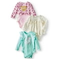 Ruffle Bodysuit, Peplum Bodysuit & Babydoll Bodysuit, 3pack (Baby