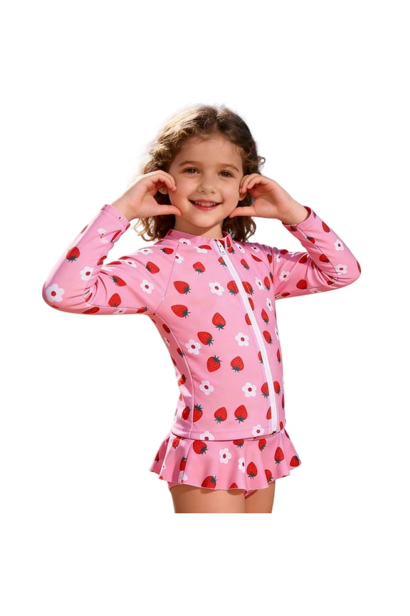 Ruffle Butts Girls Swimsuits Rash Guard Bikini Bottoms Adjustable Straps Tankini with Shorts 3 Piece Hawaiian Girls Bathing Suit&nbsp;size 12