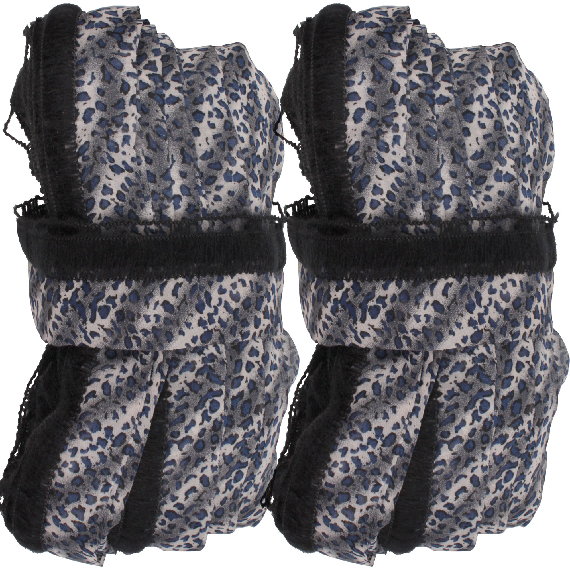 Ruffle Chiffon Ribbon Yarn - Blue Slate - 2 Skeins (100g/skein ...