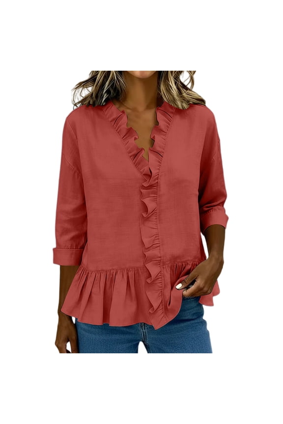 Ruffle Collar Blouse For Women Cotton Blouse Interview Outfits For Women Business Casual Outfits For Women Shirts For Women Dressy Casual Petite Blouses For Women Preppy Blouses For Women
