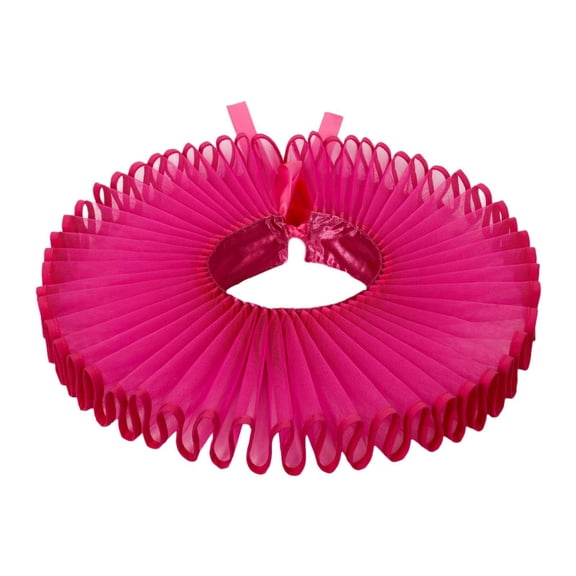 Ruffle Collar Clown Collar Elizabethan Neck Ruff Mesh Detachable Design for Women Theatrical Costume