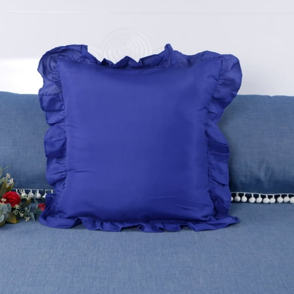 Ruffle Decorative Throw Pillow Cover, Soft Cushion Case for Sofa & Bedroom Decor, Modern Solid Color Ruffled Edge Pillow Cover, Multiple Colors, Pillow Cover Only