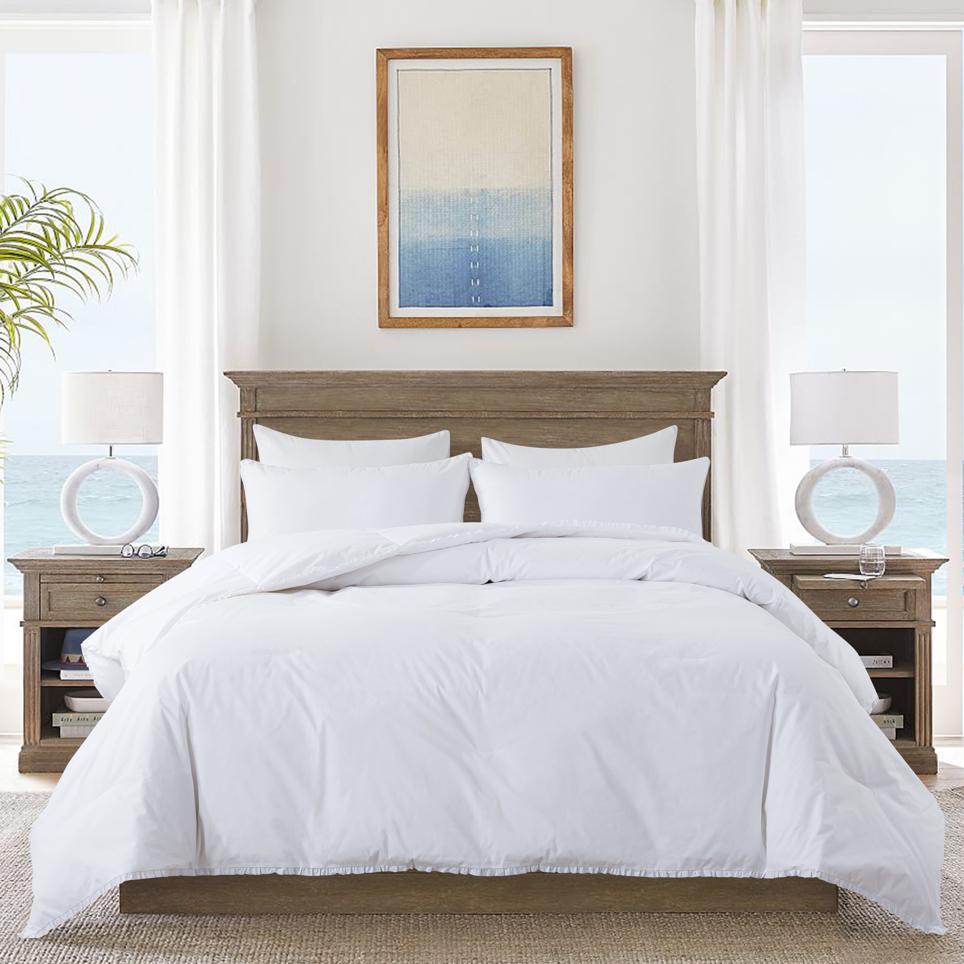 Ruffle Down Comforter - Full/Queen - White