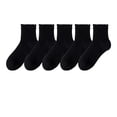 thumbnail image 1 of Ruffle Dress Socks For Women Cotton Thin Frilly Socks Mesh Breathable Soft Elastic Crew Socks 5 Pack, 1 of 2