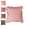 thumbnail image 1 of Ruffle Gingham Pillow Covers Farmhouse Checkered Pillowcase Chic Vintage Square Decorative Cushion Cover for Bed Sofa Living Room - A, 1 of 2