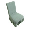 thumbnail image 1 of Ruffle Hem Chair Cover, Stretch Polyester Skirt Design for Dining Table, Non-Slip Washable 20x19in, Universal Home Decor, 1 of 6