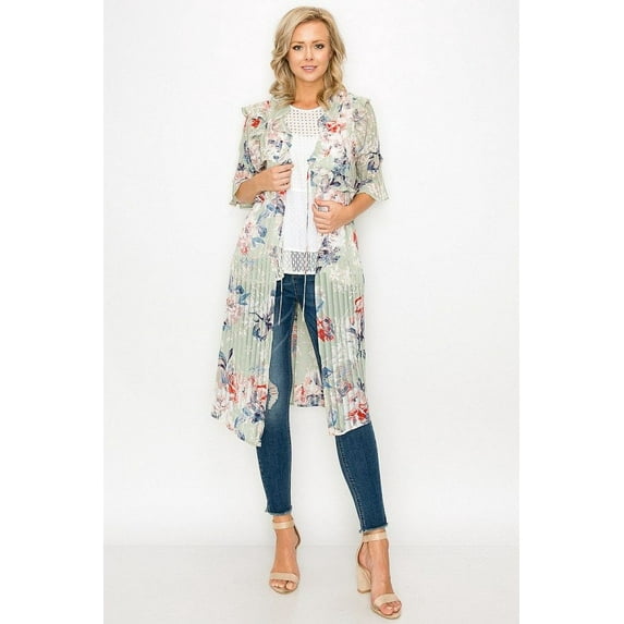 Ruffle Robe Cardigan