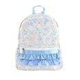 thumbnail image 1 of Leeye Backpack Cute Floral Heavy Custom Ruffle Rib Latice Inch Duty Bookbag Daycare Rose Blue Yellow Birthday, 1 of 3