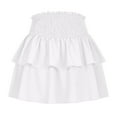thumbnail image 1 of Ruffle Skirt Women Women's High Waist Ruffle Mini Skirt Cute Tiered Short Skirt with Shorts Smocked Ruffle Skirt Cute Skirts White M, 1 of 5