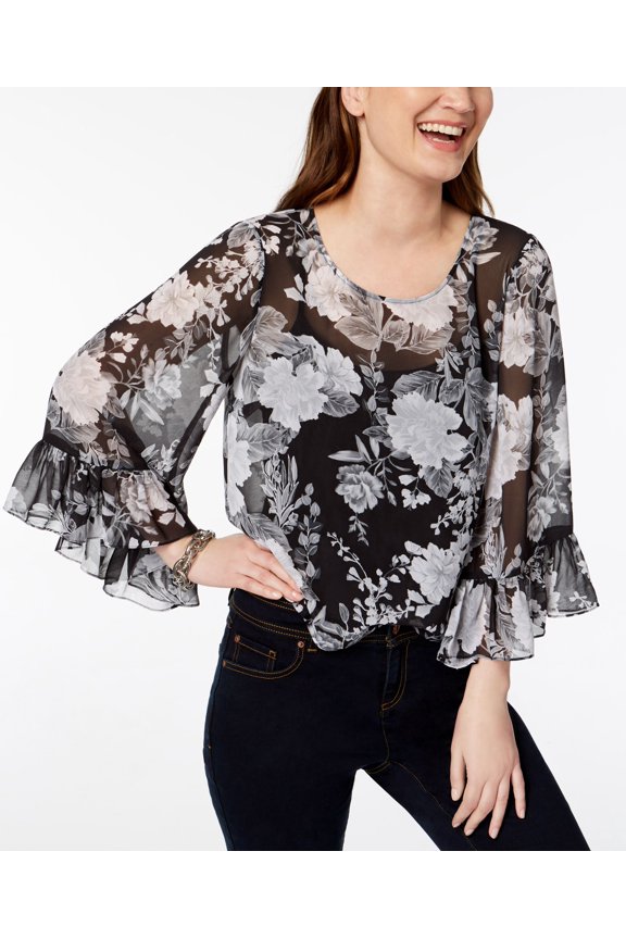 Ruffle Sleeve Top Delicious Rose XS
