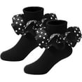 thumbnail image 1 of Ruffle Socks for Girls Toddler - Lace Polka Dot Frilly Dress Ankle Socks for Kids and Babies, 1 of 6