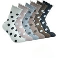 thumbnail image 1 of Ruffle Socks for Women Ankle Cute Cotton Polka Dot Novelty Sock 6 Pairs with Gift Box, 1 of 8