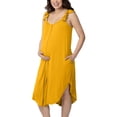thumbnail image 1 of Kindred Bravely Labor and Delivery Gown, 3 in 1 Hospital Gowns for Women Labor Delivery, Ruffle Straps (Honey, X-Small/Small), 1 of 5