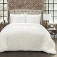thumbnail image 1 of Ruffle Stripe 3 Piece Comforter Set by Lush Decor, 1 of 4
