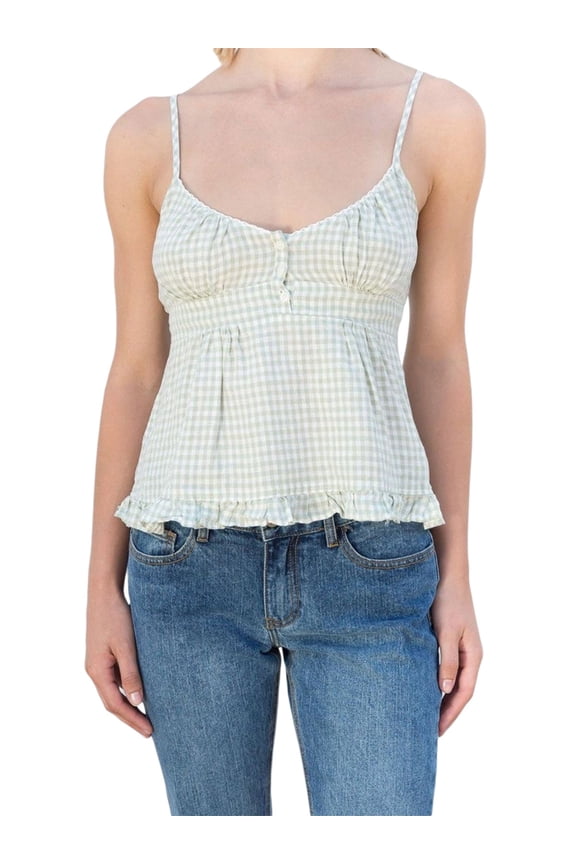 Ruffle Top Buttons Kawaii Women Crop Tops Cute E-Girl Short Sleeve T-shirt Sweet Fairy Core Clothing Summer 2022 Vest