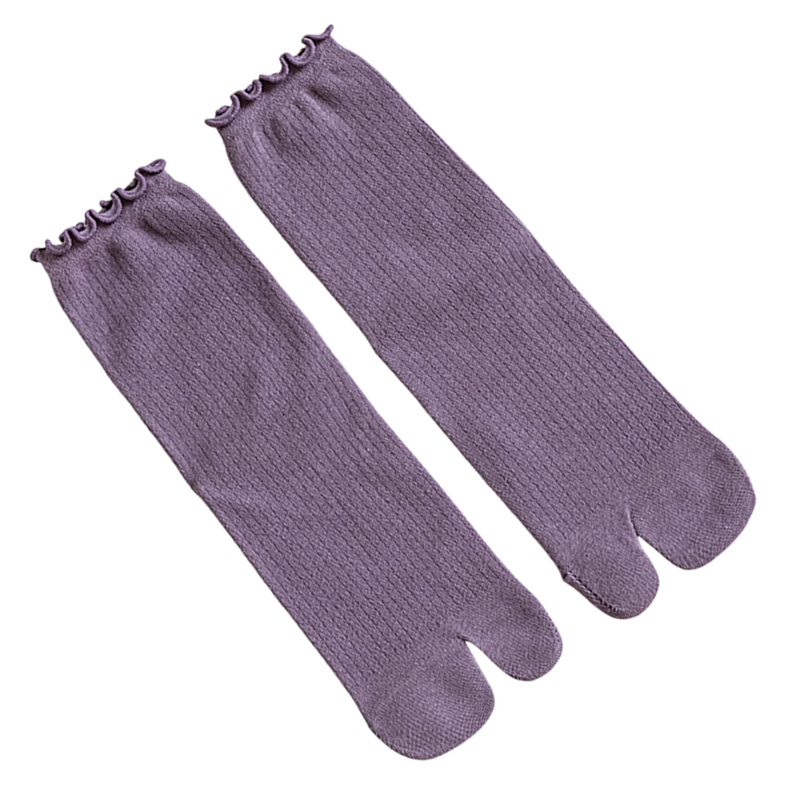 Ruffle Trim Frilly Crews Socks Flipes Flop Socks Tabis Split Toe Sock ...