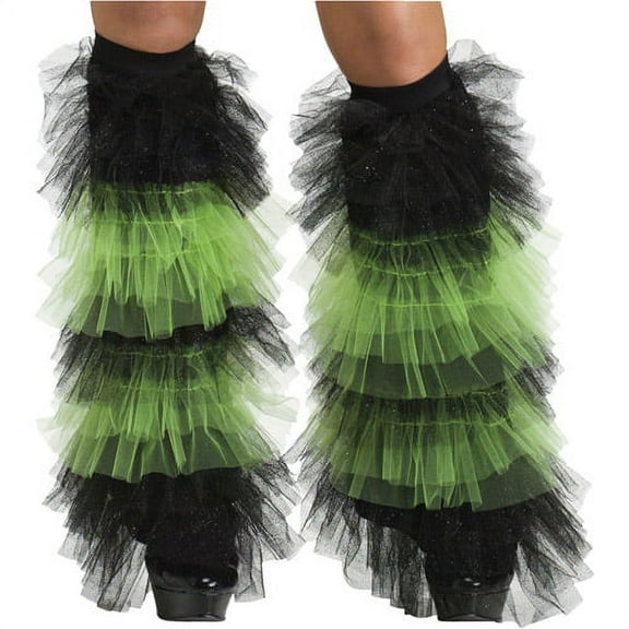 Ruffle Tulle Boot Covers Adult Halloween Accessory
