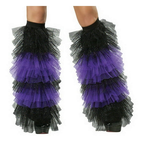 Ruffle Tulle Boot Covers Adult Halloween Accessory