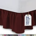thumbnail image 1 of Ruffled Bed Skirt (Full, burgundy) 21 inch Drop Dust Ruffle with Platform, Poly/Cotton Fabric, Available in All Bed Sizes and 14 Colors - Blissford, 1 of 6