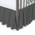 thumbnail image 1 of Ruffled Bed Skirt with Spilt Corners, 14" Tailored Drop Bed Skirt, Hotel Quality & Wrinkle Free Dust Ruffle Bedskirt - 100% Microfiber-Olympic Queen Size-Dark Gray Solid, 1 of 4