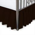 thumbnail image 1 of Ruffled Bed Skirt with Spilt Corners, 16" Tailored Drop Bed Skirt, Hotel Quality & Wrinkle Free Dust Ruffle Bedskirt - 100% Microfiber-Olympic Queen Size-Chocolate Solid, 1 of 5