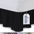 thumbnail image 1 of Ruffled Bed Skirt (Twin, Black) 18 inch Drop Dust Ruffle with Platform, Poly/Cotton Fabric, Available in All Bed Sizes and 14 Colors - Blissford, 1 of 6