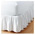 Ruffled Bed Skirt with Split Corners 20 Inch Drop Cotton/Microfiber