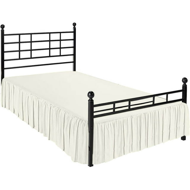 Ruffled Bed Skirt with Split Corners Microfiber Bedskirt Dust