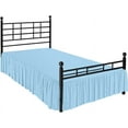 thumbnail image 1 of Ruffled Bed Skirt with Split Corners - Microfiber Bedskirt - Dust Ruffle - Light Blue, Full - 22 Inch Drop, 1 of 5