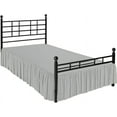 thumbnail image 1 of Ruffled Bed Skirt with Split Corners - Microfiber Bedskirt - Dust Ruffle - Light Grey, Full - 14 Inch Drop, 1 of 5