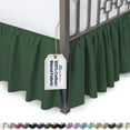 thumbnail image 1 of Ruffled Bed Skirt with Split Corners - Twin, Hunter, 14 Inch Drop Cotton Blend Bedskirt (Available in 14 Colors) - Blissford Dust Ruffle, 1 of 7