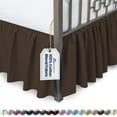 thumbnail image 1 of Ruffled Bed Skirt with Split Corners - Twin XL, Brown, 14 Inch Drop Dorm Bedskirt (Available in and 14 Colors) - Blissford Dust Ruffle, 1 of 7