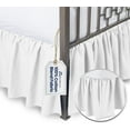 thumbnail image 1 of Ruffled Bed Skirt with Split Corners - Twin XL, White, 14" Drop- Blissford, 1 of 7
