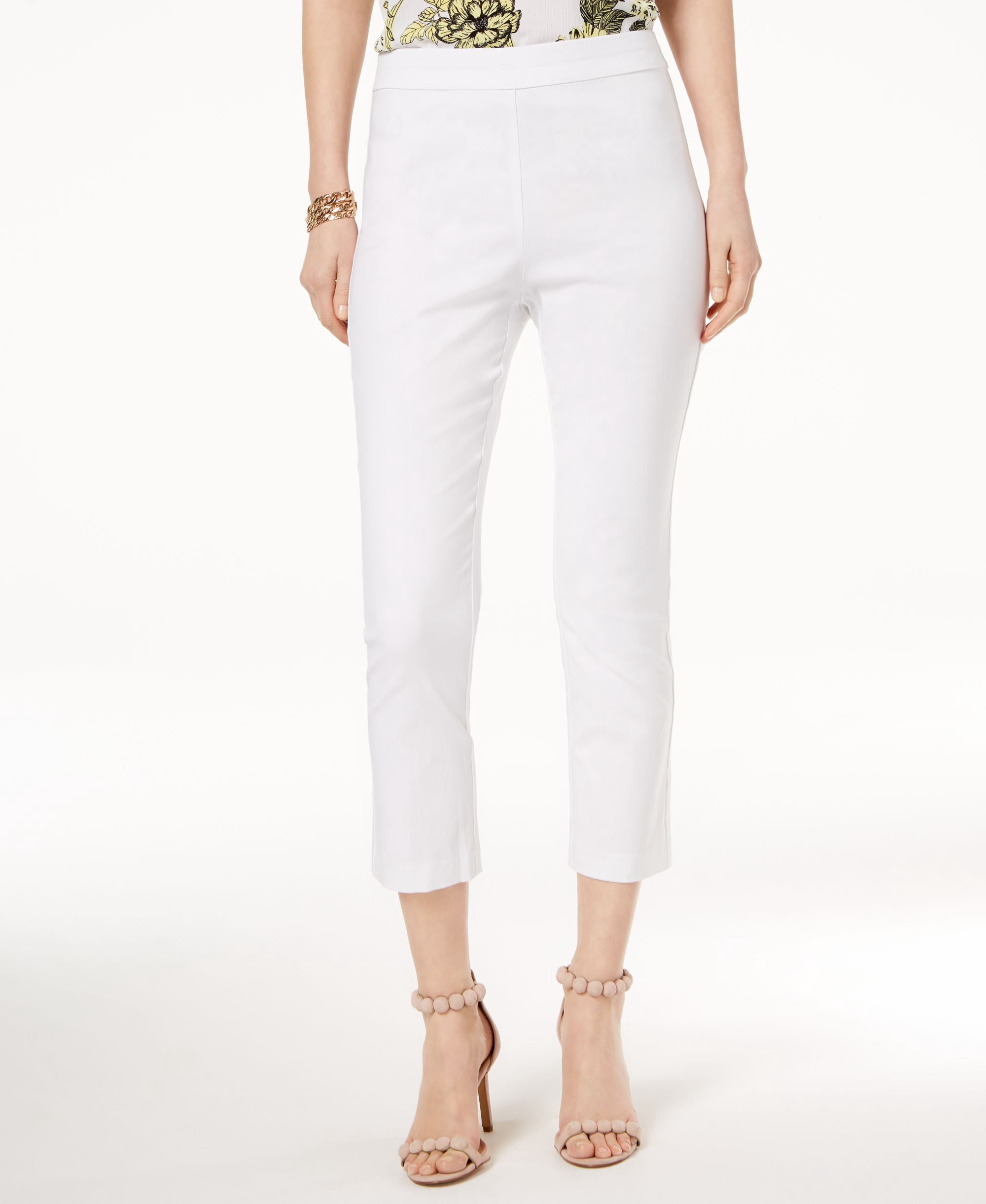 INC International Concepts Ruffled Capri Pants Bright White 16 ...