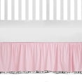 thumbnail image 1 of Ruffled Crib Skirt with Pompoms:Crib Bed Skirt with 14" Drop,Mini Crib Bedding Toddler Skirt,Baby Crib Accessories for Baby Boys Girls,28" X 52" (Pink), 1 of 7