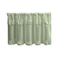 thumbnail image 1 of Ruffled Decorative Half Curtain Cabinet Covering 18x39 Inch Green for Kitchen Cabinet Shelf, 1 of 8